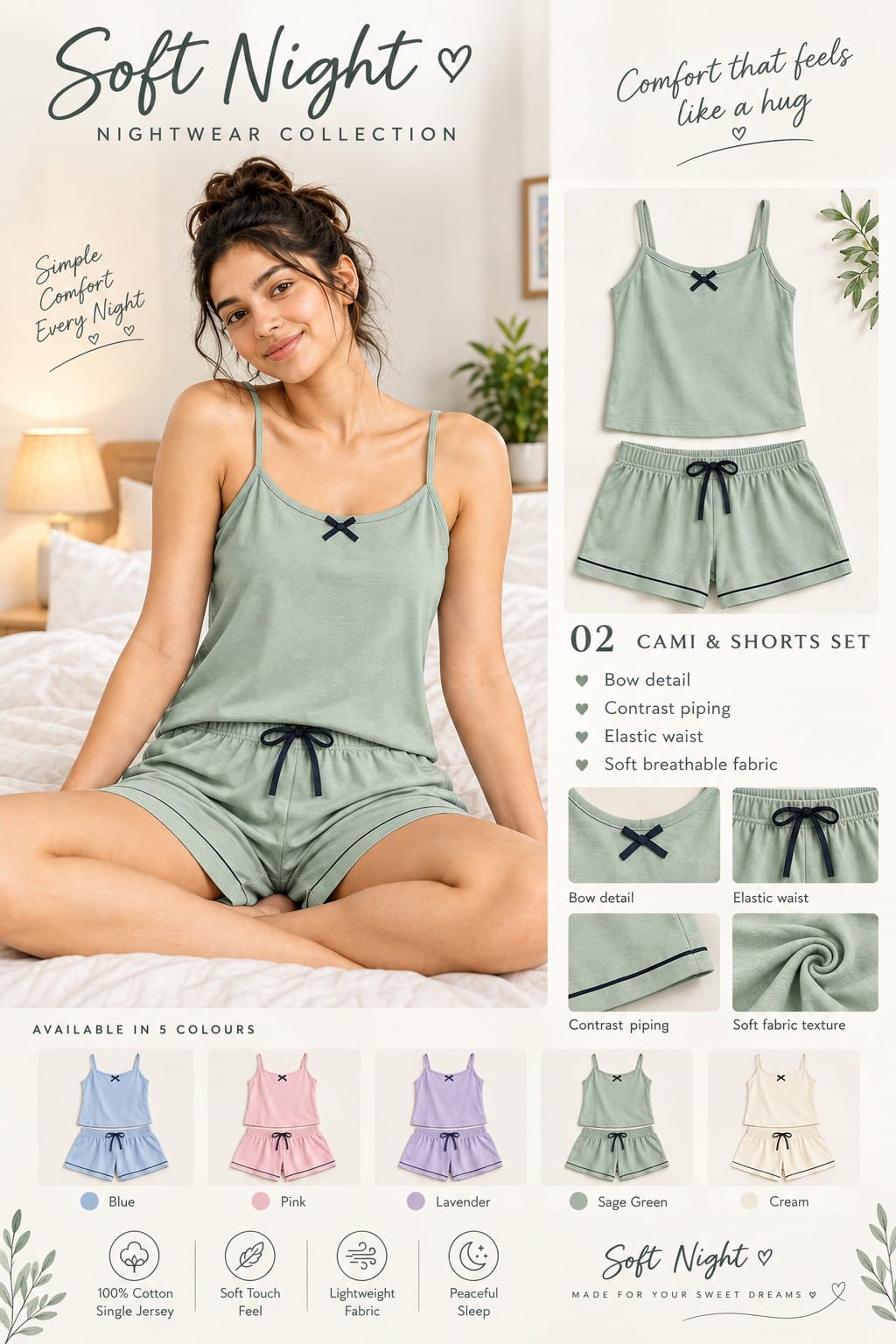 Soft Night – Cami & Shorts Set
